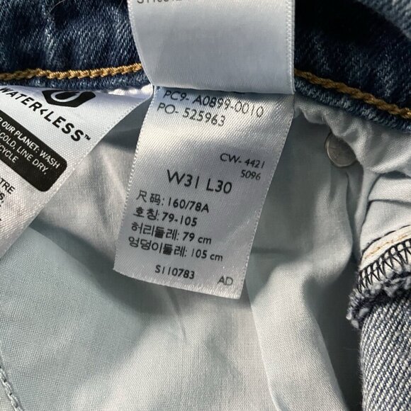 Levi’s 70's High Flare Jeans Womens 31 Blue Stretch Distressed Premium - Picture 5 of 11